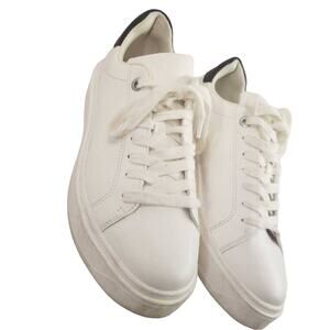 Steve Madden Womens Charlie Platform Fashion Shoes White  Low Top Lace Up 11M